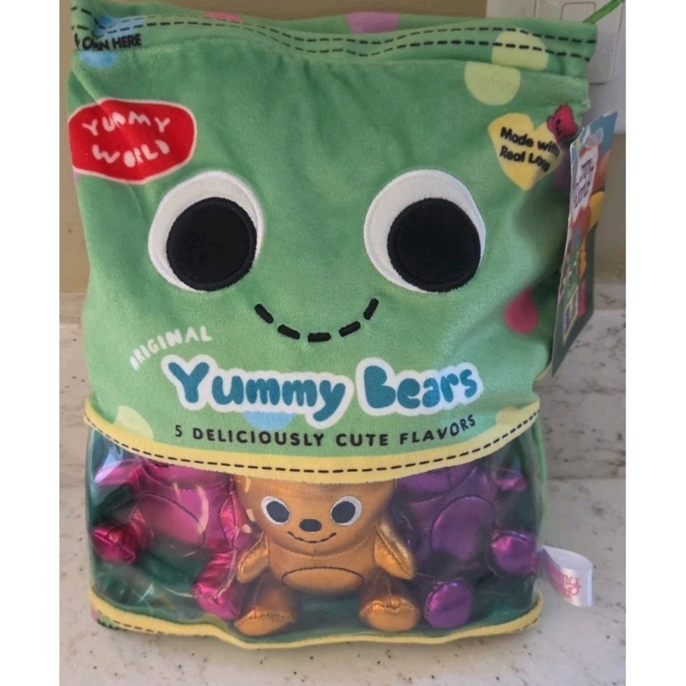 Yummy World Plush Gummy Bears Kidrobot Plush Toy Food 5 Soft Bear Inside w/ Tag
